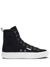 Courrèges Panelled Canvas Sneakers In Black