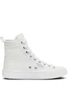 Courrèges Panelled Canvas Sneakers In White