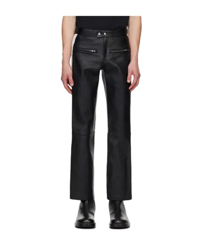 Courrèges Panelled Leather Pants In 9999