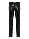 Courrèges Black Vynil Pants In Black