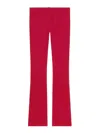 Courrèges Trousers Flared Leg Belted Waist In Red