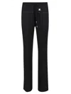 Courrèges Stylish Logo-embellished Flared Trousers For Women In Black