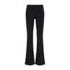 Courrèges Tailored Bootcut Pants In Technical Jersey In Black