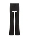 Courrèges Chaps Flared Tailored Trousers In Black
