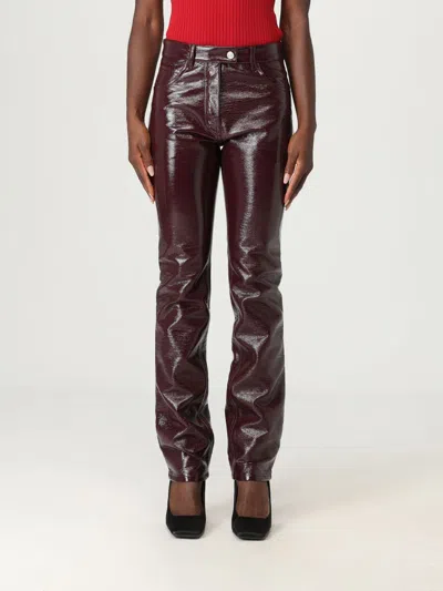 Courrèges Pants  Woman Color Burgundy In Brown