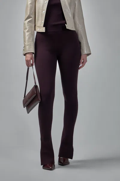 Courrèges Pants Double Hem Interlock In Brown