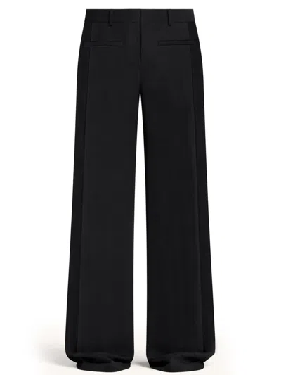 Courrèges Heritage High Waist Volume Silhouette Polyester Wide-leg Pants In Black