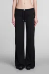 Courrèges Courreges Woman Black Polyester Wide-leg Pant In Black