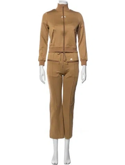 Pre-owned Courrèges Pantsuit In Brown