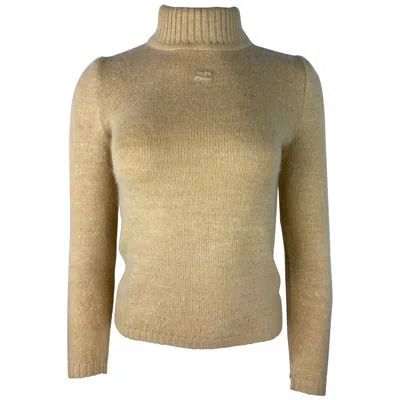 Pre-owned Courrèges Courreges Paris Beige Knit Wool Sweater, Size 0 In Brown