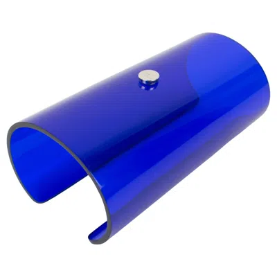 Pre-owned Courrèges Courreges Paris Cobalt Acrylic Lucite Cuff Bangle Bracelet In Blue