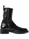 Courrèges Patent Finish Boots In Black