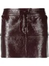 Courrèges Patent Pencil Miniskirt In Purple