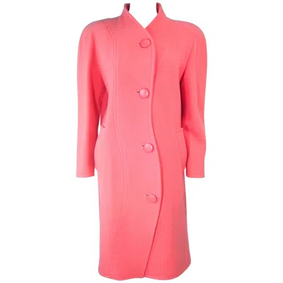 Pre-owned Courrèges Courreges Peach Coral Wool Coat Size 00 In Red