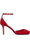 Courrèges Courregès Peep-toe Ankle-strap Pumps In Red