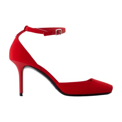 Courrèges Courreges Peep Toe Suede Heels In Pattern