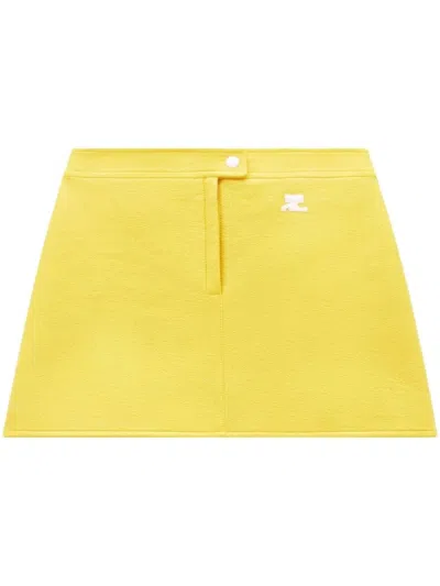 Courrèges Courregès Percju001vy0014 Vinyl Mini Skirt