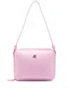 Courrèges Rectangular Shoulder Bag With Adjustable Strap And Minimalist Design In Blue
