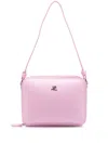 Courrèges Cloud Leather Shoulder Bag In Pink