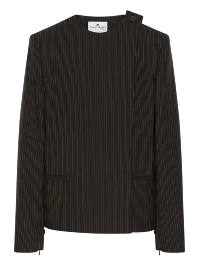 Courrèges Pinstriped Blazer In Blue