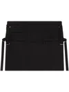 Courrèges Pinstriped Virgin Wool Mini Skirt In Black