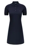 Courrèges Dress Polo Piqué In Blue