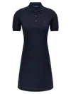 Courrèges Dress Polo Piqué In Blue