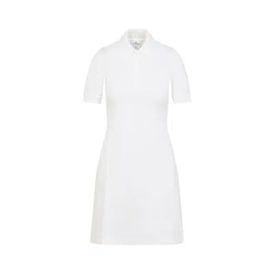 Courrèges Courregès Piqué Polo Dress In White