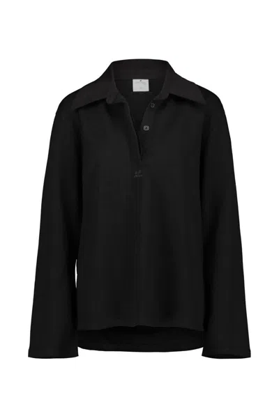 Courrèges Piqué Polo Shirt In Black