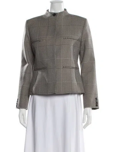 Pre-owned Courrèges Plaid Print Blazer In Multi
