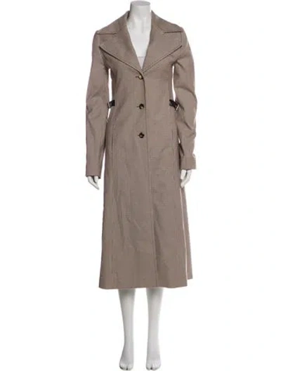 Pre-owned Courrèges Plaid Print Coat In Multi