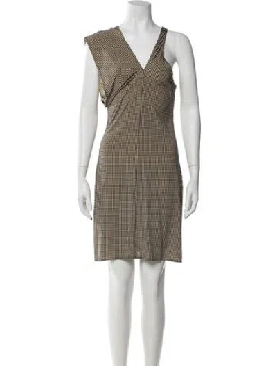 Pre-owned Courrèges Plaid Print Knee-length Dress W/ Tags In Multi