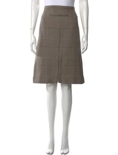 Pre-owned Courrèges Plaid Print Knee-length Skirt In Multi