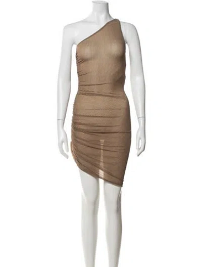 Pre-owned Courrèges Plaid Print Mini Dress In Multicolor