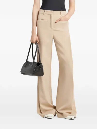 Courrèges Pleated-detail Trousers In Brown