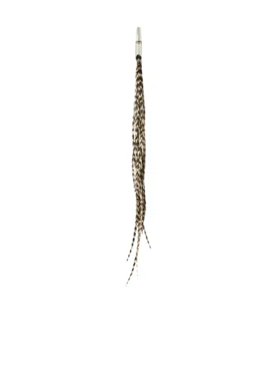 Courrèges Plume Earring In 黑色
