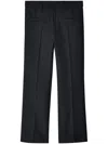Courrèges Poches Pressed-crease Twill Trousers In Schwarz