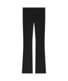 Courrèges Wool Blend Flared Mid-rise Pants In Black