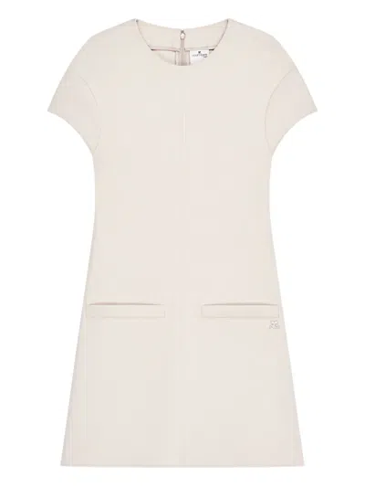 Courrèges Pocket Mini Dress In Neutral