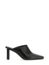 Courrèges Pointed Toe Mules In Smooth Leather