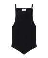 Courrèges Embellished Ribbed-knit Tank In Black