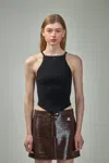 Courrèges Courreges "ribbed Knit Holistic Top In Black