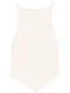 Courrèges Courreges "ribbed Knit Tank Top With Pointed Hem In White