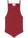 Courrèges Pointy Tank Top In Red