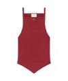 Courrèges Pointy Tank Top In Red