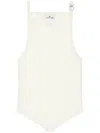 Courrèges Ribbed Knit Vest In Weiss