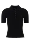 Courrèges Signature Rib Polo Sweater In Black