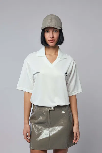 Courrèges Polo Oversized Sports In White
