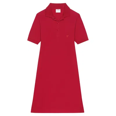 Courrèges Polo Pique Dress In Red