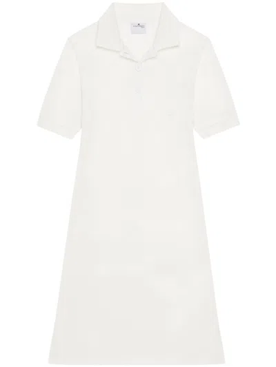COURRÈGES POLO PIQUE DRESS WOMAN WHITE